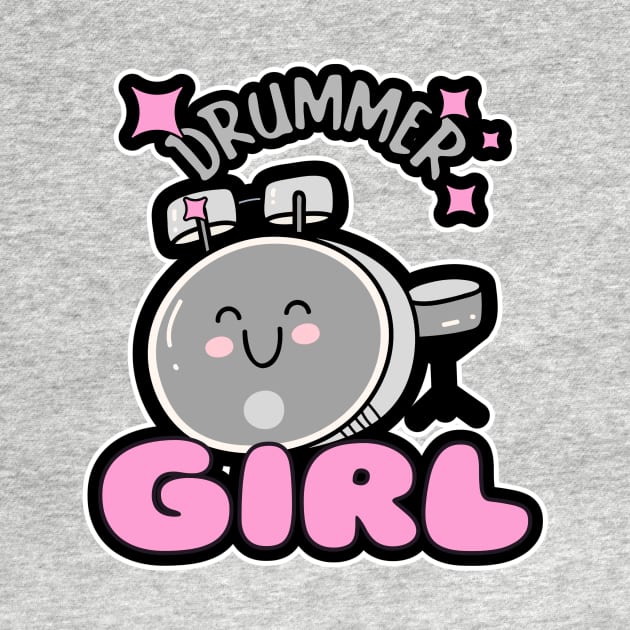 DRUMMER Girl Drum Set Gifts by SartorisArt1